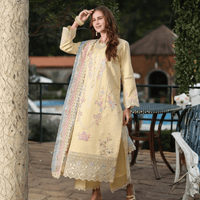 • Clothing: Embroidered/Printed suit for women - Made of best quality fabric - lawn or linen or chiffon - pure silk - Available at Najma Designs & Co. • Jewelry: Gold - plated stud earrings for