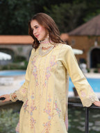 • Clothing: Embroidered/Printed suit for women - Made of best quality fabric - lawn or linen or chiffon- pure silk - Available at Najma Designs & Co. • Jewelry: Gold-plated stud earrings for