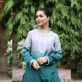 • Clothing: Embroidered/Printed suit for women - Made of best quality fabric - lawn or linen or chiffon - pure silk - Available at Najma Designs & Co. • Jewelry: Gold - plated stud earrings for