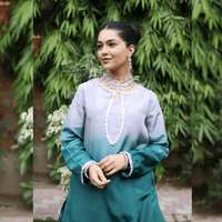 • Clothing: Embroidered/Printed suit for women - Made of best quality fabric - lawn or linen or chiffon - pure silk - Available at Najma Designs & Co. • Jewelry: Gold - plated stud earrings for