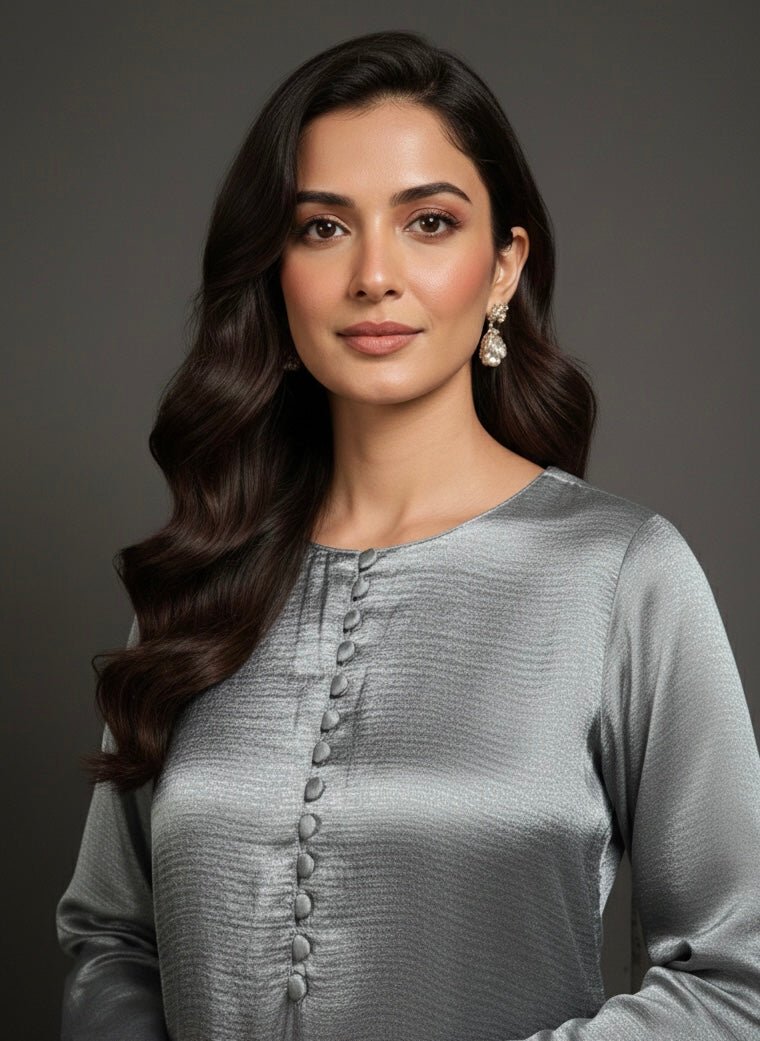 • Clothing: Embroidered/Printed suit for women - Made of best quality fabric - lawn or linen or chiffon - pure silk - Available at Najma Designs & Co. • Jewelry: Gold - plated stud earrings for